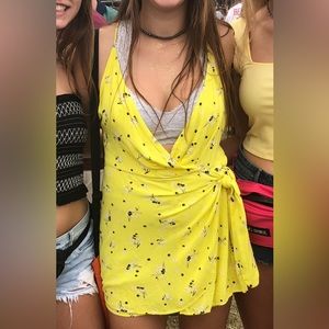 Free people romper yellow size 4